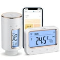 thumbnail image 1 of INKBIRD Smart Radiator Thermostat, IRC-RW1 WIFI Radiator Valve with Monitor, 11-Time Programmable Thermostatic, Temperature Alarm, Child Lock, 1 of 9