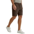 thumbnail image 4 of Antinious Men Solid Drawstring Elastic Waist Straight Leg Half Shorts Pants, 4 of 5