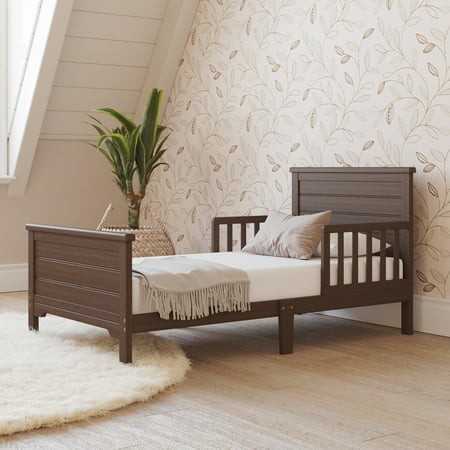 UPC: 0849801009122 | Forever Eclectic Woodland Toddler Bed with Rails Brushed Truffle