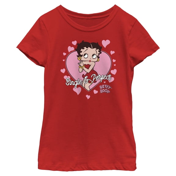 Girls Betty Boop Single & Perfect T Shirt