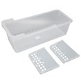 thumbnail image 2 of Contenedor organizador transparente Jadeshay para refrigerador PET 2 compartimentos divididos, 2 of 8