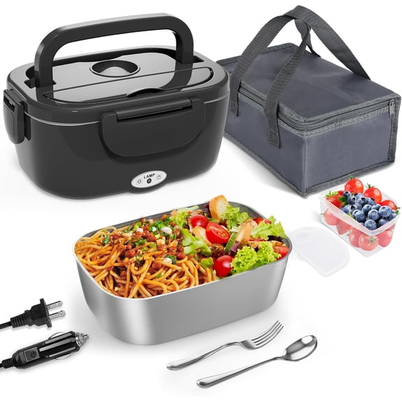 DCUTIE Electric Lunch Box, 1.5L Safe Food Warmer for Rice and Meals, Leakproof