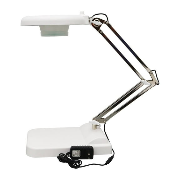 TECHTONGDA 20X 127C Desk Lamps Benchtop Magnifier Lamp Table Lamps White Glass for Reading Working Crafts Workbench