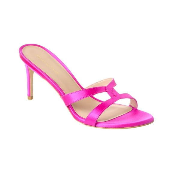 Stuart Weitzman Soiree Sleek 75 Satin Sandal, 6.5, Pink