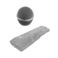 thumbnail image 2 of Sparkle Microphone Sleeve Wireled Mic Hand Cover and Mesh Microphone Grill for Microphones Silver, 2 of 9