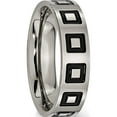 thumbnail image 4 of Titanium Polished Black Enamel Squares 6mm Flat Band (Size 8.5) Made In China tb154-8.5, 4 of 5