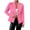 Pink, variant on Jackets for Women New Button Patterned Small Suit Jacket for Formal Wear During The New School Season Womens Shirts Black L