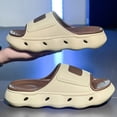 thumbnail image 4 of Hombres Diapositivas Nube Zapatillas Cómodas Sandalias de Baño Antideslizantes para la Playa de Verano, 4 of 9