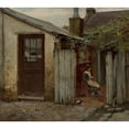 thumbnail image 3 of Frederick McCubbin 13x12 Black Modern Framed Museum Art Print Titled - Girl with Bird at the King Street Bakery, 3 of 5