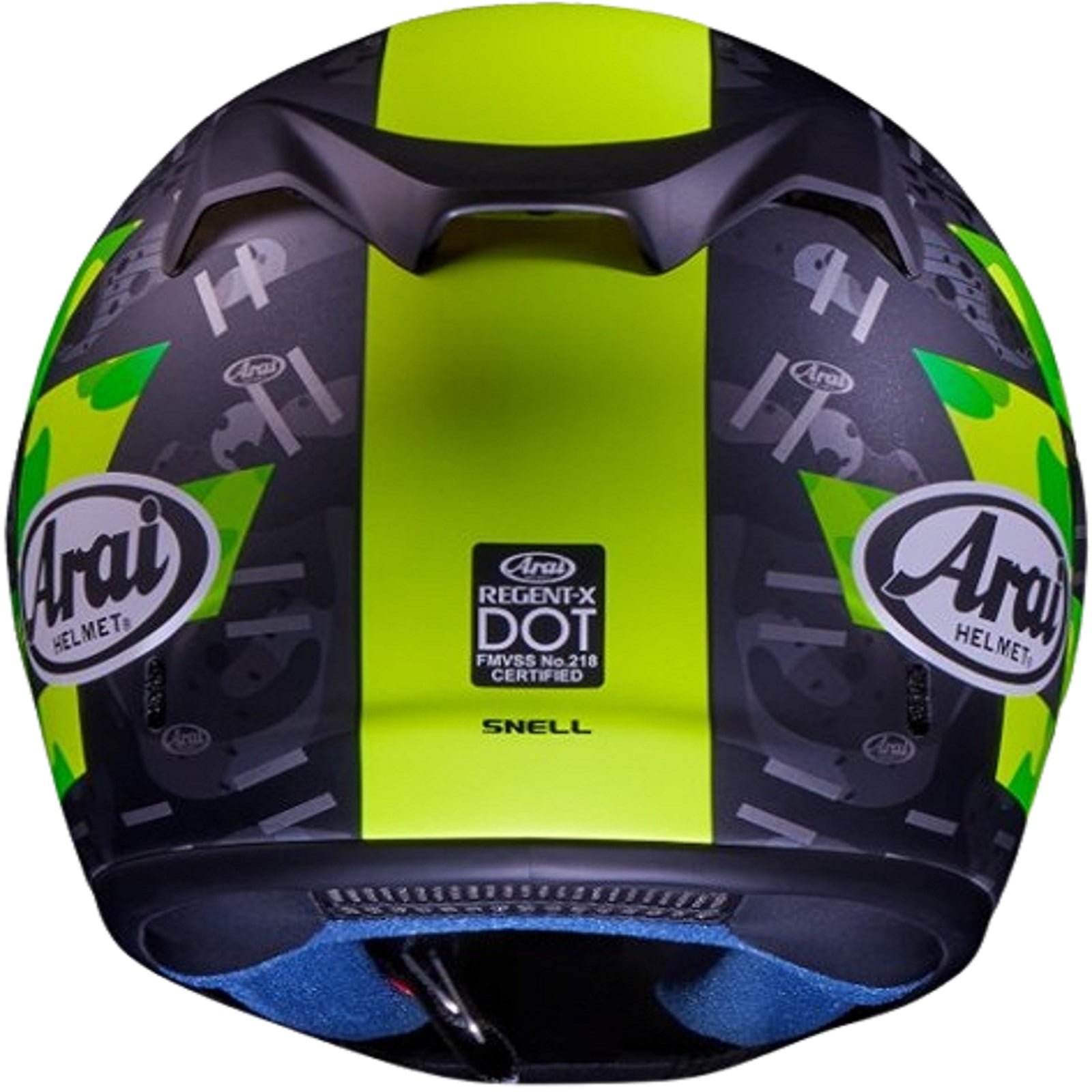 Arai Regent-X Patch Men's Street Motorcycle Helmet - Yellow Frost / Small