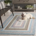 thumbnail image 6 of SAFAVIEH Braided Kaylee Striped Machine Washable Reversible Area Rug, Beige/Light Blue, 3' x 5', 6 of 18