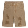 thumbnail image 1 of KIDSCOOL SPACE Boys Summer Denim Shorts, Ripped Soft Elastic Band Inside Half Jean Pants, 1 of 5