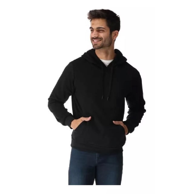 Sudadera Hombre Basica Ligera Gorro Jaretas Bolsa Canguro