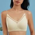 thumbnail image 3 of TrendVibe365 Sexy Bras for Women Scalloped Wireless Push up No Show Bralette Padded Triangle Adjustable Strap Corset Bra Full Coverage Crop Cami Top Cute Lingerie Nude XL, 3 of 3