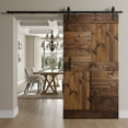 thumbnail image 3 of Coast Sequoia Inc Coast Sequoia 42in x 84in S Series Pine Wood Sliding Barn Door Without Hardware Dark Walnut, 3 of 6