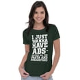 thumbnail image 3 of Want Abs Funny Working Out Cardio Gym Women's T Shirt Ladies Tee Brisco Brands M, 3 of 6