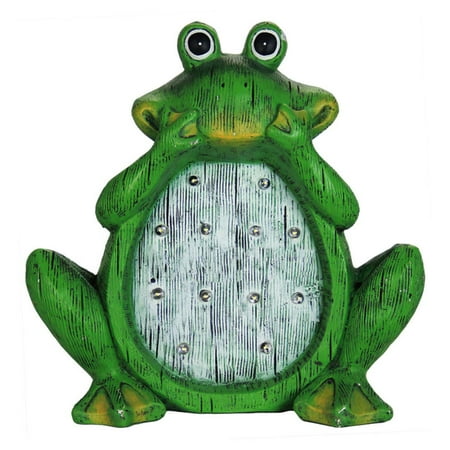 Exhart Solar Frog LED Marquee Garden Statue