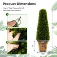 thumbnail image 3 of Costway 3 FT Artificial Boxwood Topiary Tree Potted Fake Tree Indoor & Outdoor Faux Tree, 3 of 10