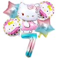 thumbnail image 1 of Conjunto de Globos de fiesta de Hello Kitty, Globos de aluminio con número rosa de 32 pulgadas, decoración de fiesta de cumpleaños para niños, Globos de helio para Baby Shower, 1 of 4