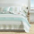 thumbnail image 6 of Great Bay Home Reversible Stripe Coastal Cotton Twin / Twin XL Quilt Set, 6 of 6