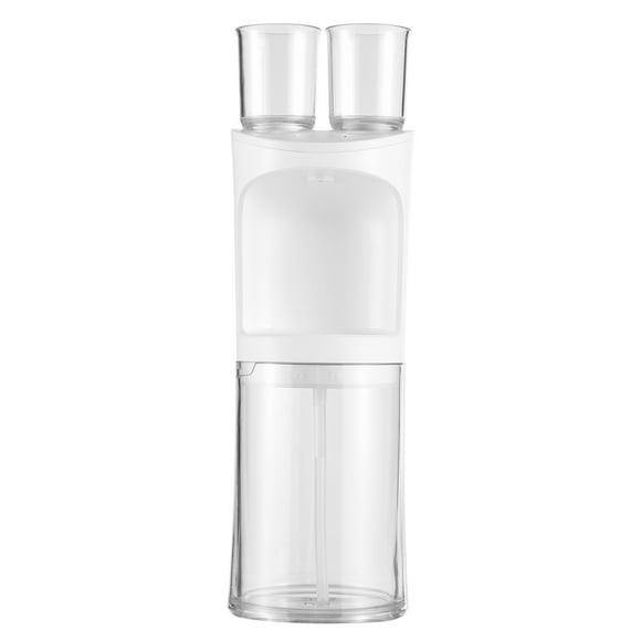Wash Automatic Mouthwash Dispenser for Bathroom Touchless with 18fl.oz Tank 2pcs Magnetic Cups USB Rechargeable and 3 Dispensing Levels Wall Mounted Countertop Dispenser for All