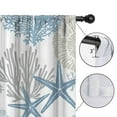 thumbnail image 4 of Blue Ocean Beach Kitchen Curtains Nautical Coastal Starfish Seashell Small Window Treatment Underwater Cafe Long Window Curtains for Bathroom Dining Room Blue Sea Treatment Drape 52x84 Inch (set Of 2), 4 of 5