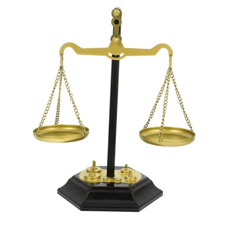 Soimiss Metal Balance Scale Decor Libra Scale Shape Storage Table Decoration 1Pack