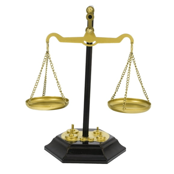 Soimiss Metal Balance Scale Decor Libra Scale Shape Storage Table Decoration 1Pack