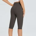 thumbnail image 4 of Aofany Women's High Waist Yoga Workout Capris Leggings Side Pockets Pants Cropped Trousers, 4 of 8