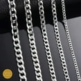 thumbnail image 6 of INFINIQUE CREATIONS Stainless Steel Silver Cuban Curb Chain - Bracelet and Silver Necklace for Women and Men, 3mm-12mm, 7'-38', Silver - 1 Pack, 6 of 7