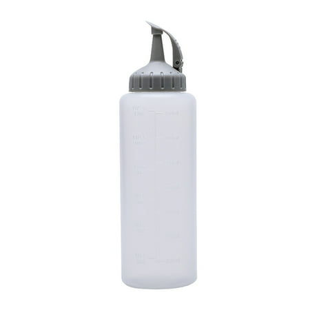 

ROBOT-GXG Squeeze Bottle Plastic BBQ Sauce Dispenser Leakproof Condiment Container Kitchen Organizer Gray Large