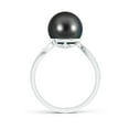 thumbnail image 2 of Angara Tahitian Cultured Pearl Bypass Ring in 14K White Gold for Women | June Birthstone Jewelry for Her, 2 of 8
