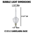thumbnail image 3 of Paquete de 3 Bombillas de Burbuja con Brillantina Azul C7/E12, 3 of 5