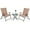 Nude, variant on C Patio Bistro Set - Glass Table & 2 Folding Chairs (Nude-3 Piece)
