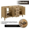 thumbnail image 5 of Laurel 60" Wood Vanity Base in Weathered Fir without Top and Sink no Mirror, 5 of 11