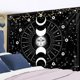 thumbnail image 1 of Tapiz de poliéster negro con diseño de luna y sol montado en la pared de Mandala, tapete decorativo de fondo Tmvgtek Para estrenar, 1 of 1