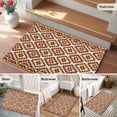 thumbnail image 5 of Boho Entryway Rug 2'x3'&nbsp; Non Slip Front Door Mats, Abstract Geometric Ethnic Bohemia Textured Entrance Rugs Indoor Outdoor Carpet, Washable Floor Mats Small Area Rug for Bedroom Kitchen, 5 of 8
