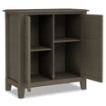 thumbnail image 2 of Simpli Home Burlington 30 inch Wide Solid Wood Transitional Low Storage Cabinet in Farmhouse Grey, 2 of 12