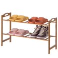 thumbnail image 1 of Basicwise QI004330.2 Bamboo Storage Shoe Rack, Free Standing Shoe Organizer Storage Rack, 2 Tier, 1 of 1