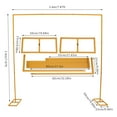 thumbnail image 2 of Metal Wedding Stand, 7.87ft Metal Wedding Backdrop Stand, Square Gold Wedding Arch Stand, 2 of 19