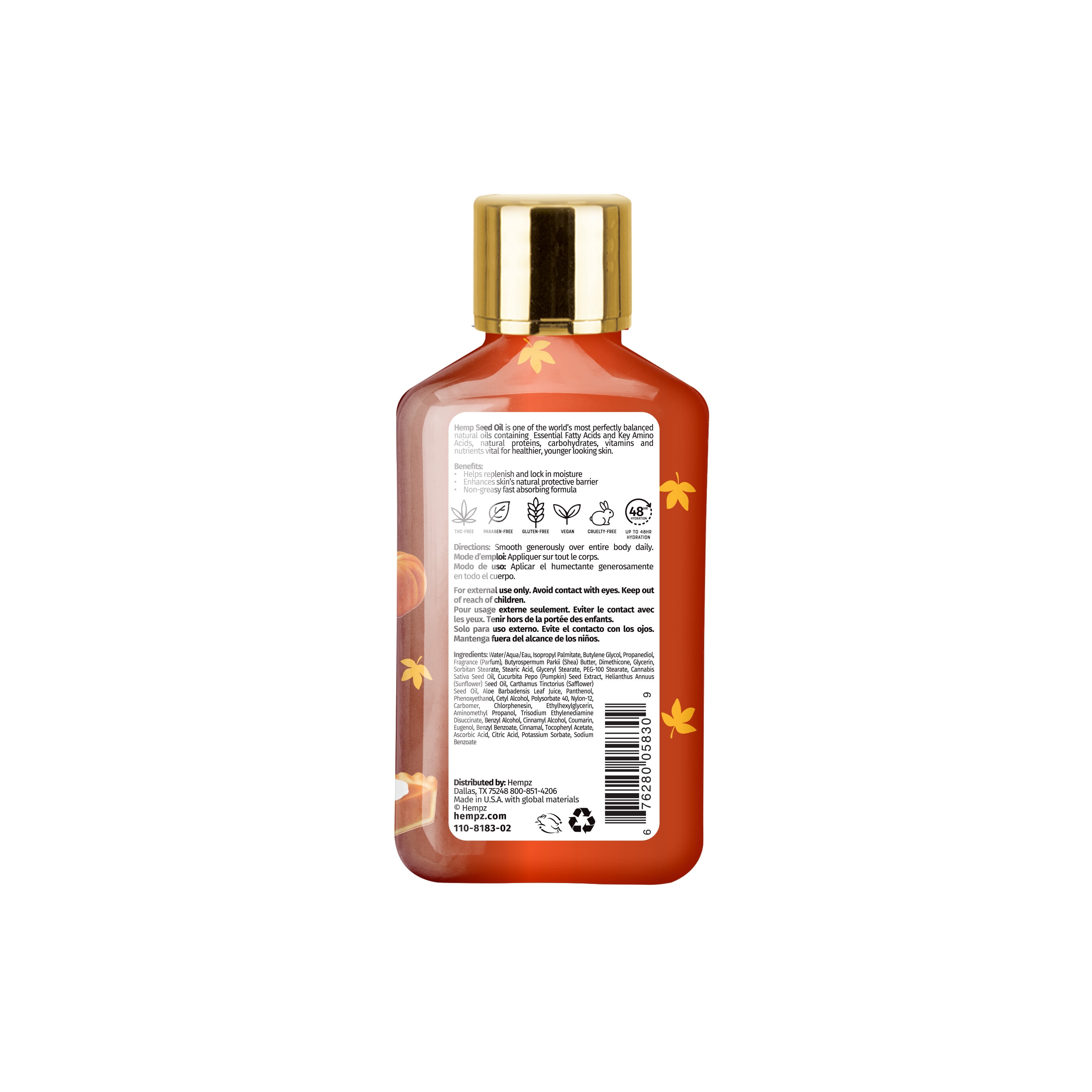Hempz Limited Edition: Mini Spiced Pumpkin Pie Body Moisturizer 2.25 fl.oz.