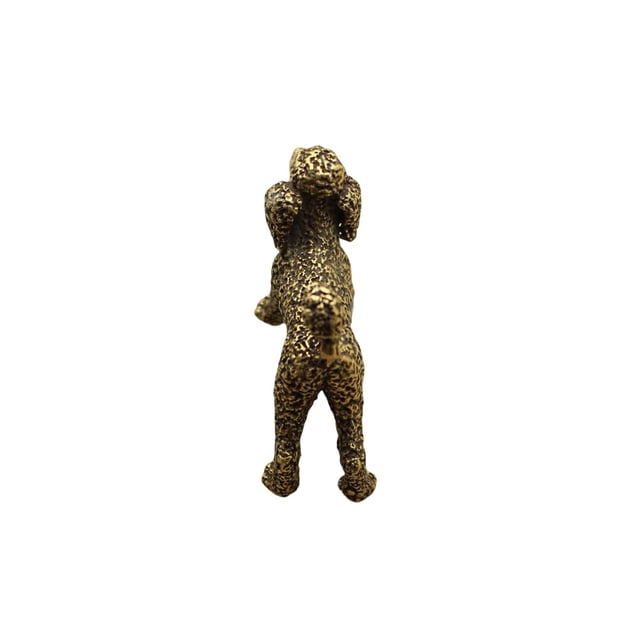 Kearding Bonita estatua de perro, pequeño adorno delicado simulado, figuritas de caniche ligeras, accesorios decorativos de escritorio, decoración del Decoración Kearding HA077113-00