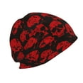 thumbnail image 3 of Disketp Red Skulls Unisex Knit Hats Beanies Hats for Men Women Winter Beanies Men's Women's Knit Cuffed Beanies Hats Beanie, 3 of 7