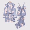 thumbnail image 2 of Henpk Womens Dresses Spring Summer Plus Size Casual Satin Silk Pajamas Cardigan Nightdress Bathrobe Ladies Robes Underwear Sleepwear Gray XL, 2 of 3