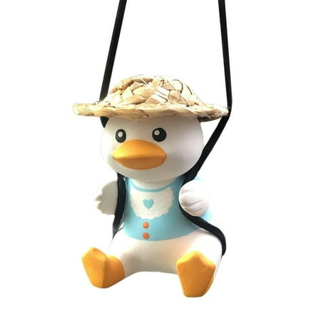 

Cute Little Duck Swing Car Pendant Auto Rearview Mirror Hanging Duck Fragrance Ornaments Creative Car Decoration Accessories
