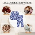 thumbnail image 7 of Lsque crystal Skull flower leaf Pattern Long Sleeve Pajama Set for Women - Soft 2-Piece Sleepwear and Loungewear Set with Pockets, Comfy Nightwear-Small, 7 of 7