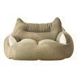 thumbnail image 2 of Sillón tipo puf,Sofá Puff con reposabrazos para adulto,Puf con relleno incluido Lazy Sofa,con relleno Silla decorativa moderna Silla de piso,Sofá de piso interior con tumbona Dos plazas verde, 2 of 8