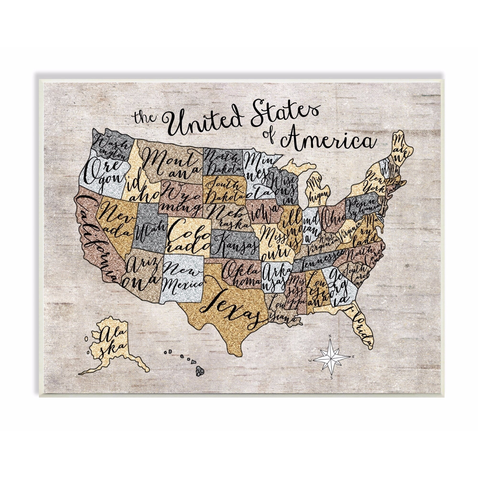 Stupell Map Art Wall Art