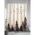 thumbnail image 5 of Fsddascl Rustic Mist Forest Shower Curtain Set - 72" x 78" Washable Bathtub Curtain with 12 Hooks, Vintage Watercolor Natural Landscape Waterproof Fabric Stall Shower Curtains for Bathroom/Bathtub, 5 of 6