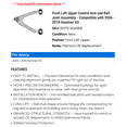 thumbnail image 2 of Front Left Upper Control Arm and Ball Joint Assembly - Compatible with 2006 - 2010 Hummer H3 2007 2008 2009, 2 of 2